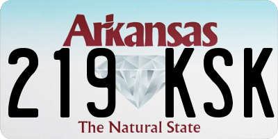 AR license plate 219KSK
