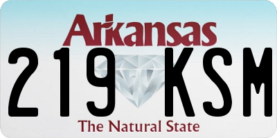 AR license plate 219KSM