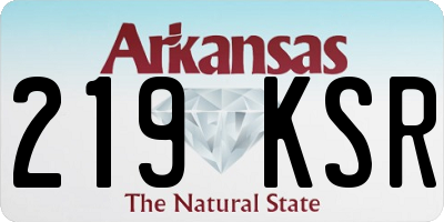 AR license plate 219KSR
