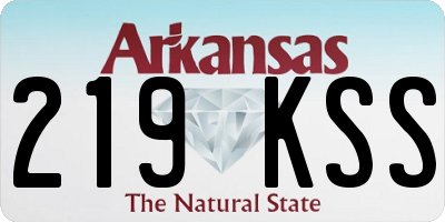 AR license plate 219KSS