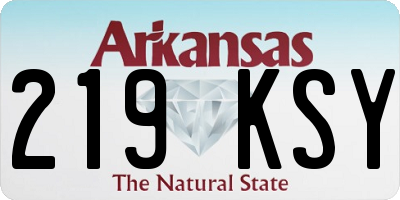 AR license plate 219KSY