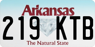 AR license plate 219KTB