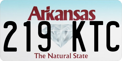 AR license plate 219KTC