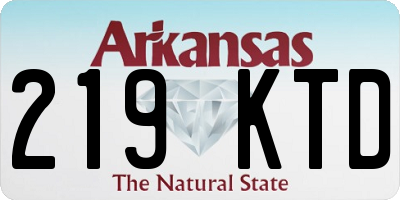 AR license plate 219KTD