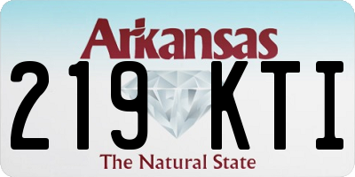 AR license plate 219KTI