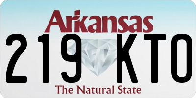 AR license plate 219KTO
