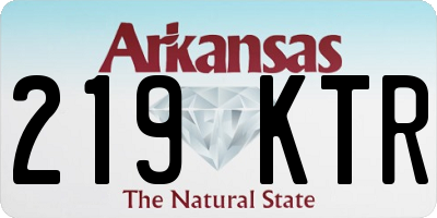 AR license plate 219KTR