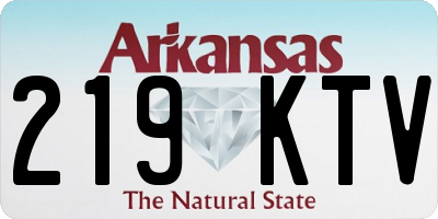 AR license plate 219KTV