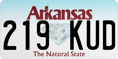 AR license plate 219KUD