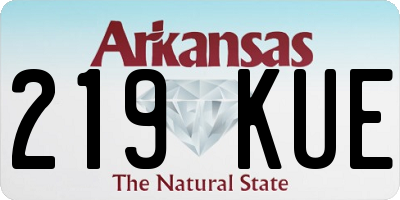 AR license plate 219KUE