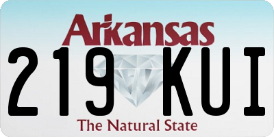 AR license plate 219KUI