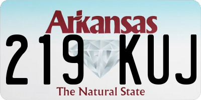 AR license plate 219KUJ