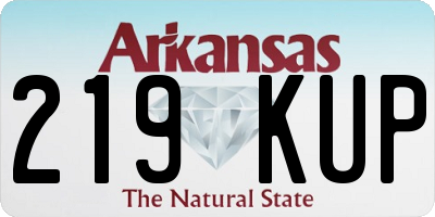 AR license plate 219KUP