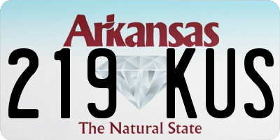 AR license plate 219KUS