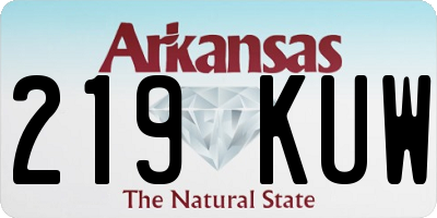 AR license plate 219KUW