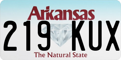 AR license plate 219KUX