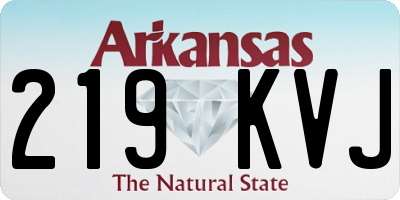 AR license plate 219KVJ