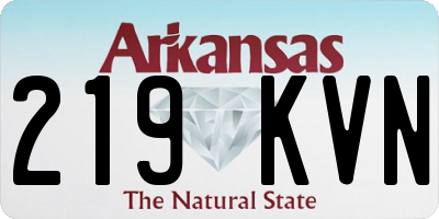 AR license plate 219KVN