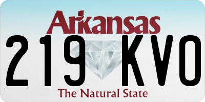 AR license plate 219KVO