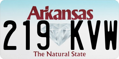AR license plate 219KVW