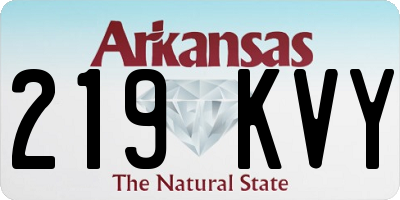 AR license plate 219KVY
