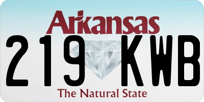 AR license plate 219KWB