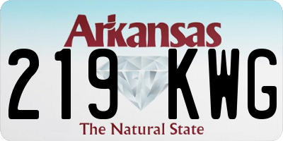 AR license plate 219KWG