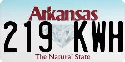AR license plate 219KWH