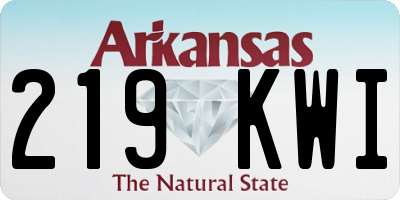 AR license plate 219KWI