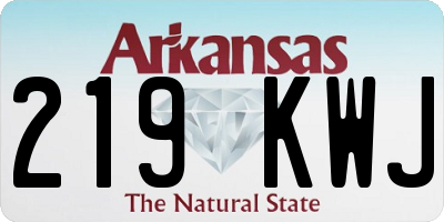 AR license plate 219KWJ