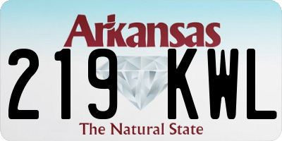 AR license plate 219KWL