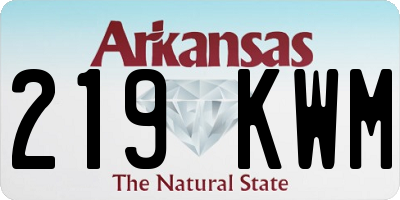 AR license plate 219KWM