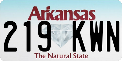 AR license plate 219KWN