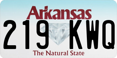 AR license plate 219KWQ