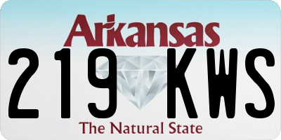 AR license plate 219KWS