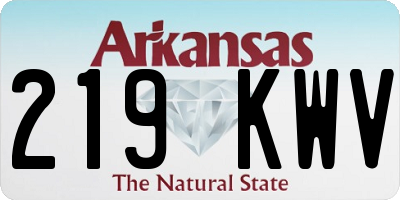 AR license plate 219KWV