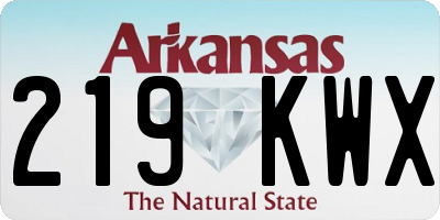 AR license plate 219KWX