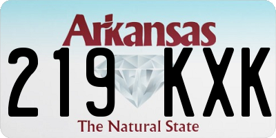 AR license plate 219KXK