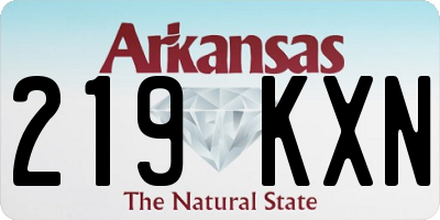 AR license plate 219KXN