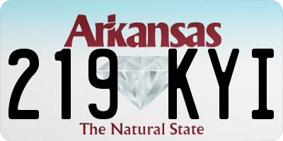 AR license plate 219KYI