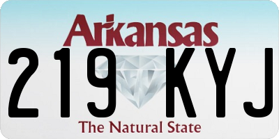 AR license plate 219KYJ