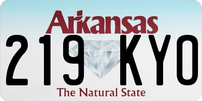 AR license plate 219KYO