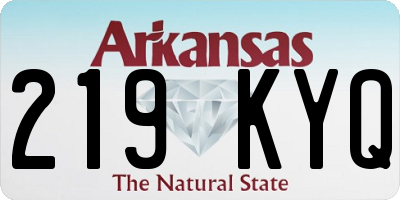 AR license plate 219KYQ