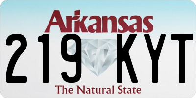 AR license plate 219KYT