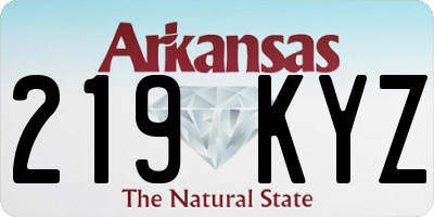 AR license plate 219KYZ