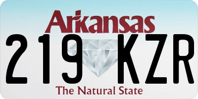 AR license plate 219KZR