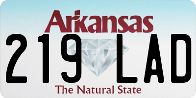 AR license plate 219LAD