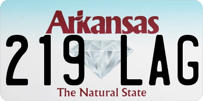 AR license plate 219LAG