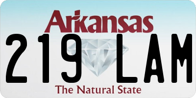 AR license plate 219LAM