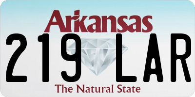 AR license plate 219LAR